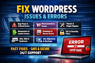 quick fix wordpress issues bug fix wordpress error woocommerce fix plugin fix