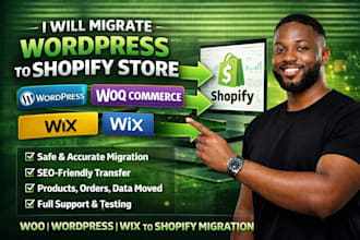 migrate wordpress to shopify woocommerce wix to shopify store migration