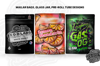 design premium cannabis mylar bag packaging
