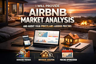 provide airbnb market analysis and audit your pricelabs airbnb pricing