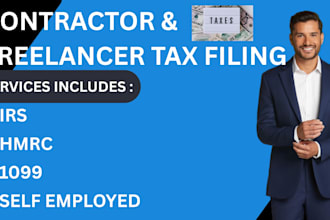 prepare and file contractor, freelancer and 1099 self employed tax returns
