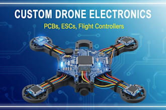 design custom drone pcb, esc, and flight controllers for uav, quadcopters, vtols