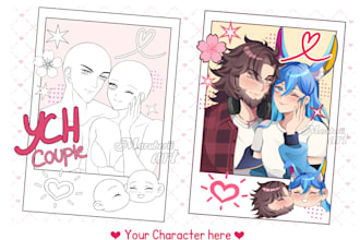 draw a ych couple for valentine days or a special day