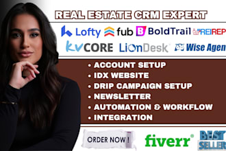 setup lofty CRM, lofty website,  lofty smart plan, follow up boss, kv core CRM