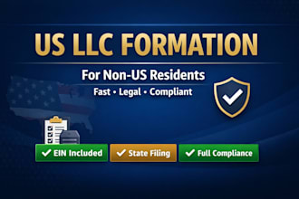 register a US llc for non US residents with ein and state compliance