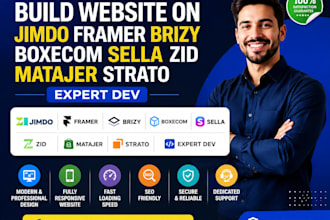 build website on boxecom matajer jimdo framer brizy salla zid strato expert dev