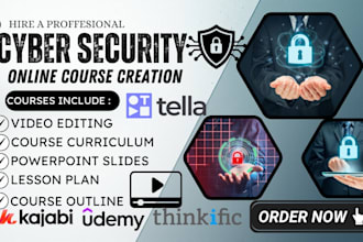 do cybersecurity project online course content creation writing curriculum ebook