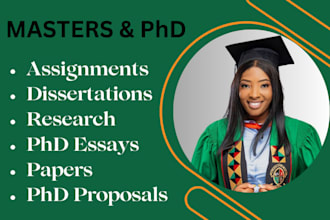 work with phd master researchers, proposal writers, editors, and thesis capstone