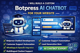 develop a custom botpress ai chatbot for your website