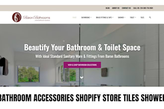 design modern bathroom accessories shopify store for sink toilet shower