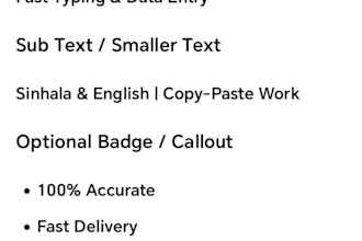 do fast and accurate sinhala english typing  data entry