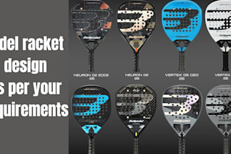 padel racket design as per your requirements