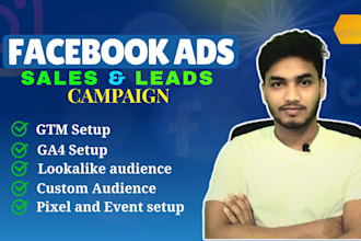 manage facebook ads campaign for leads and sales