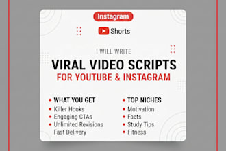 write engaging and viral instagram reel scripts for you
