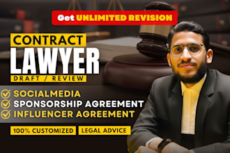 draft your legal influencer brand ambassador and sponsorship agreements