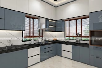 model render 3d kitchen remodel cabinet bath interior design  2d floorplan