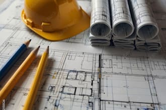 draft architectural, structural, and city permit drawings in autocad