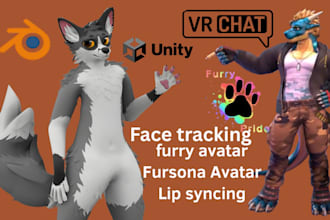 create custom furry vrchat commission furry fursona 3d nsfw character 3d model