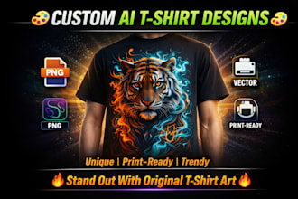 create custom ai tshirt designs, typography and graphic tees for your brand