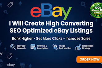 ebay listing optimization and SEO product listing service