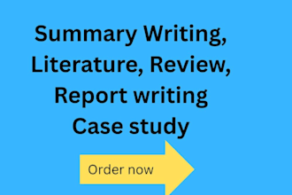do research writing, book summaries, case study, policy briefs