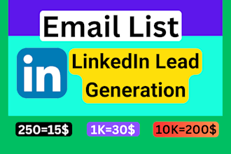 do targeted b2b lead generation, linkedin, google maps contact email list build