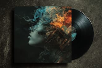 create anime emo rap hiphop album music cover art