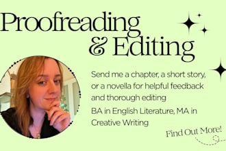 proofread and edit your short stories and chapters