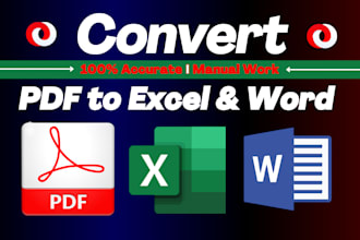 do data conversion from PDF to excel and word