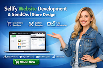 build update sellfy website development sellfy redesign sendowl store design