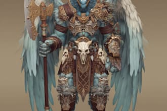 draw a fantasy character ilustration