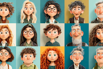 create 3d pixar style character and animation avatar