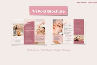 design tri fold and bi fold professional brochure design