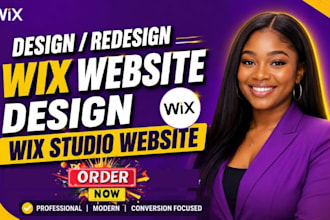 design, redesign, develop and customize wix website wix studio wix landing page