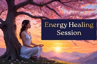 perform a calming energy healing session to support balance and relaxation
