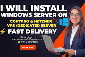 install windows on contabo or hetzner linux vps