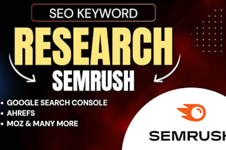 provide semrush and ahrefs keywords research and SEO