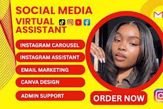 be instagram assistant canva email assistant instagram reels carousel admin adhd