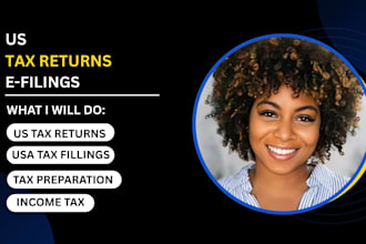 prepare usa tax returns for individuals, income tax, us tax, tax fillings, 1040