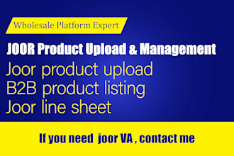 upload and manage products on joor wholesale platform