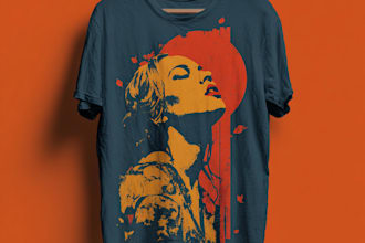 make vintage retro tshirt design for you