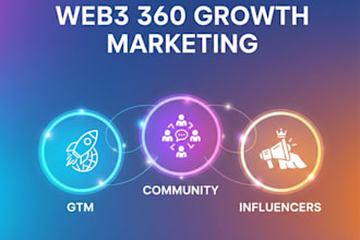 grow your web3, crypto, defi project with 360 growth marketing