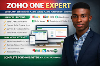 be zoho one expert, zoho crm zoho creator zoho survey zoho automation zoho one