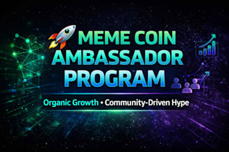 create and manage a meme coin ambassador program for organic growth kol