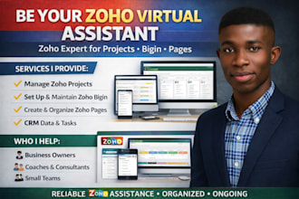 be your zoho virtual assistant zoho expert zoho project zoho bigin zoho pages