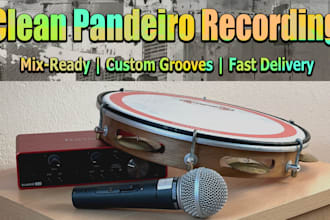 record professional pandeiro percussion for your songs