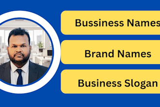 do professional business naming, brand name and slogan ideas