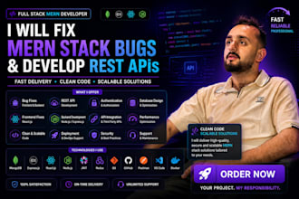 fix mern stack bugs and develop rest apis