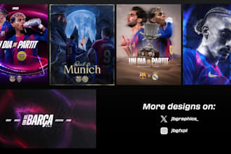 design eye cathing matchday graphics for your team or page