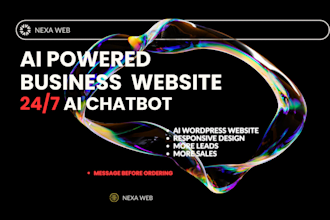 design a conversion focused business website with ai chatbot